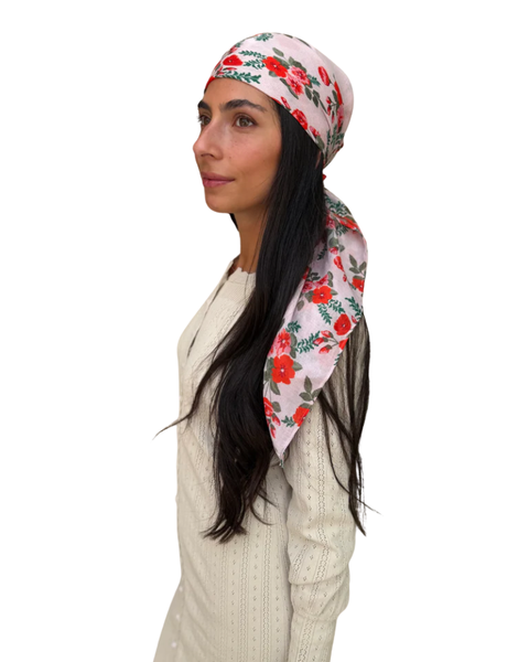 Scarf Bar Scarlet Garden Square Scarf with Invisible Grip Myselflingerie.com