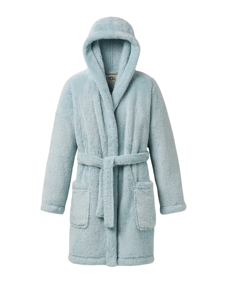 UGG Sky Blue Aarti Hooded Plush Robe