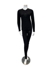Angelice Black Royal Embroidery V Neck Modal Pajamas Set