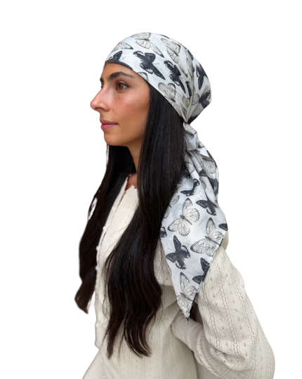 Scarf Bar Noir Monarch Square Scarf with Invisible Grip Myselflingerie.com