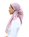 Scarf Bar Blushing Petals Open Back Adjustable Pre-Tied Bandanna with Velvet Grip