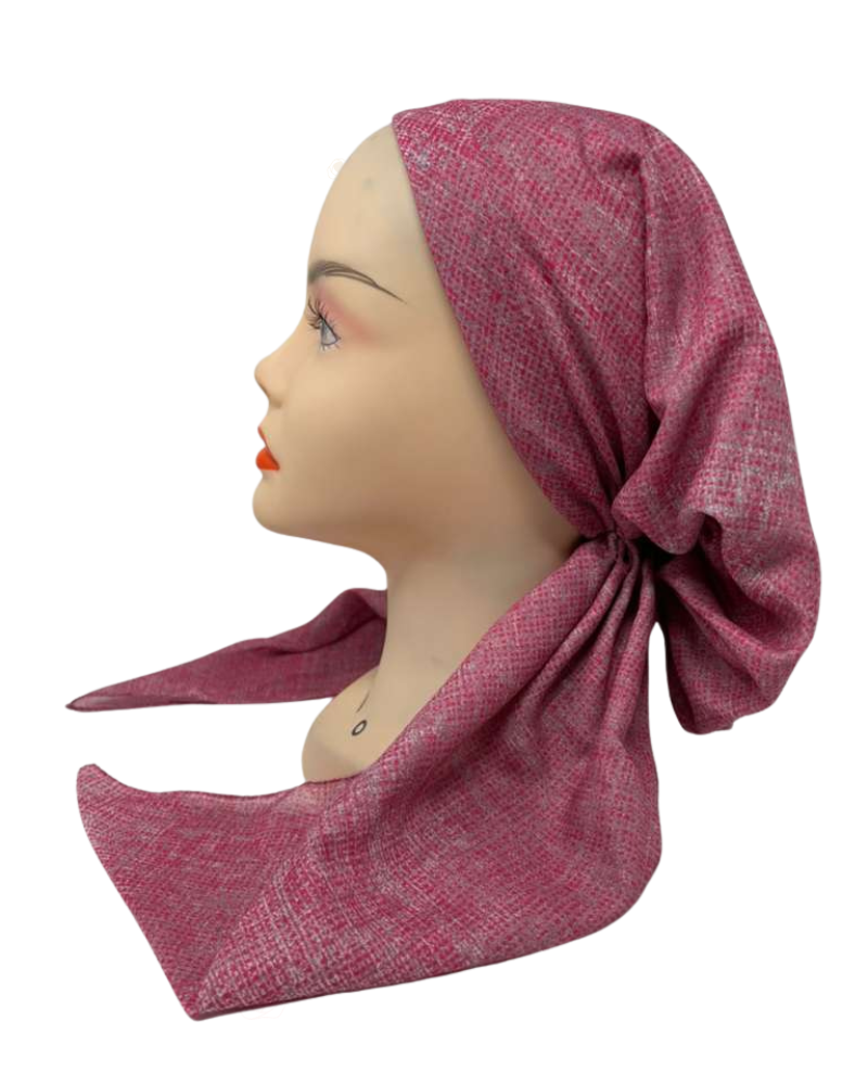 It's Younique Pink Heather Pre-Tied Bandanna with Velvet Grip Myselflingerie.com