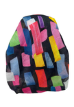 It's Younique OB-CANDY-BK Candy Crush Black Pre-Tied Open Back Bandanna with Velvet Grip Myselflingerie.com