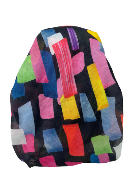 It's Younique OB-CANDY-BK Candy Crush Black Pre-Tied Open Back Bandanna with Velvet Grip Myselflingerie.com