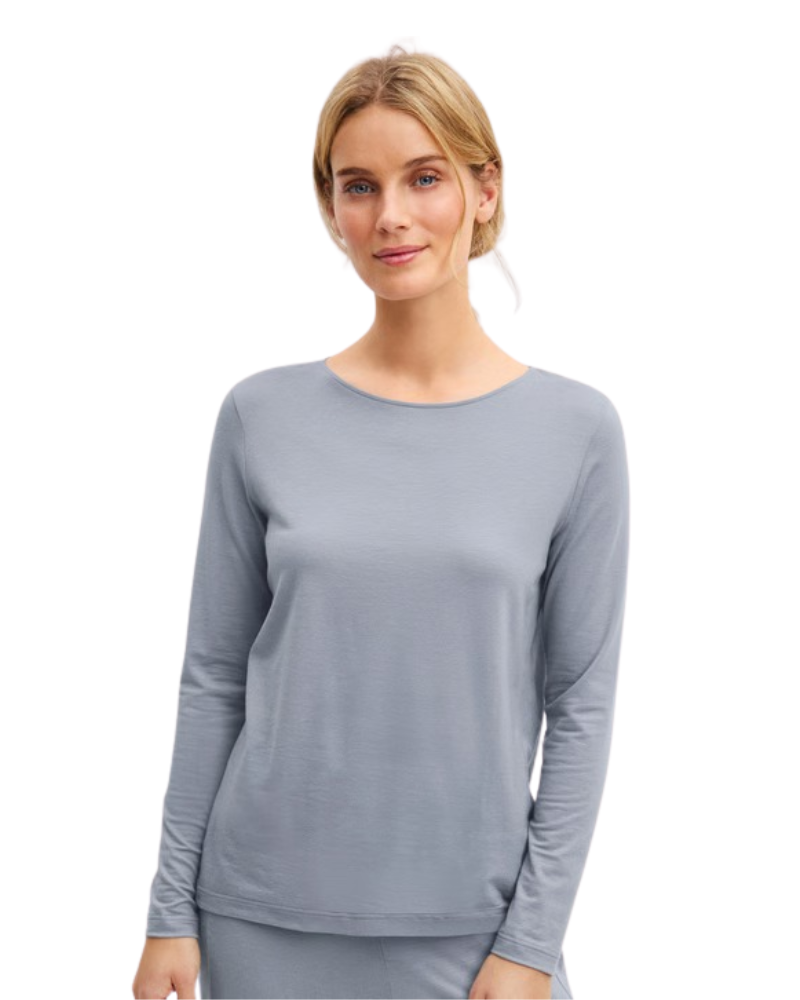 Calida Passat Grey DSW Warming Long Sleeve Top & Long Pants Modal Pajamas Set