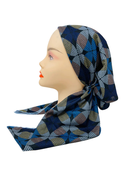 It's Younique PP-PIN-LB Light Blue Pinwheels Pre-Tied Bandanna with Velvet Grip Myselflingerie.com