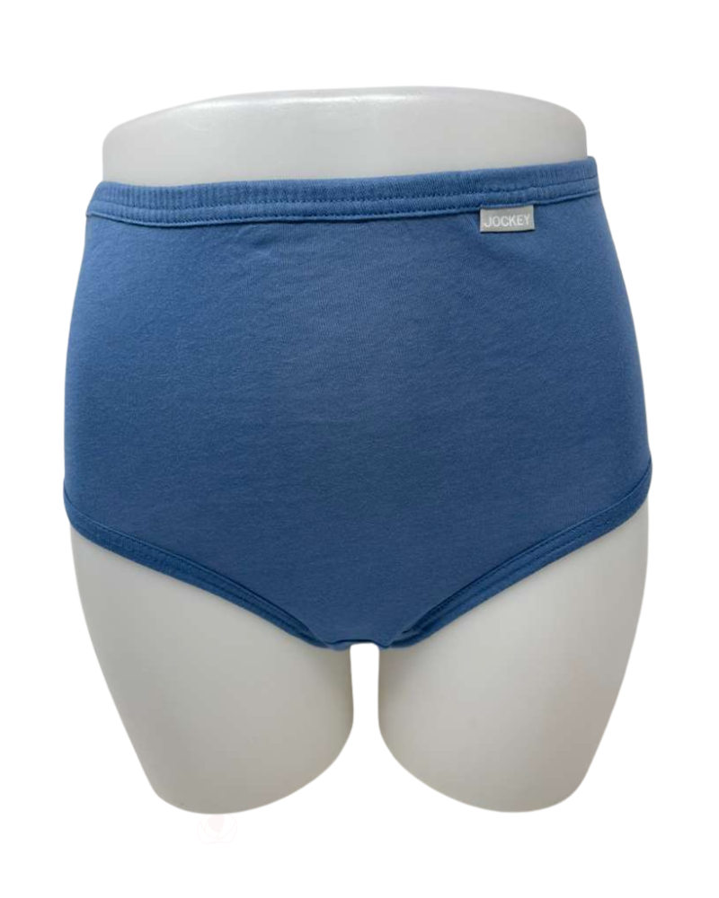 Jockey 1484 Blue Assorted #916 Elance Cotton Briefs 3 Pk Myselflingerie.com