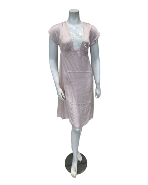 Oh! Zuza V27 Blush Lace Tie Back Satin Chemise