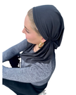 Scarf Bar SB Black Dri Fit Pre-Tied Bandanna with Velvet Non Slip Grip Myselflingerie.com