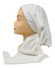Cherie White/Silver Lined Adjustable Closed Back Pre-Tied Bandanna