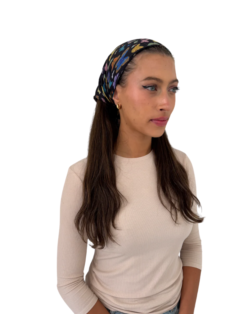 Scarf Bar Denim Paisley Patchwork Bandana Scarf Myselflingerie.com