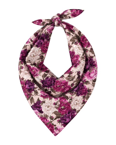 Scarf Bar Deep Berry Floral Bandana Scarf