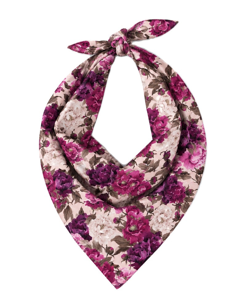 Scarf Bar Deep Berry Floral Bandana Scarf
