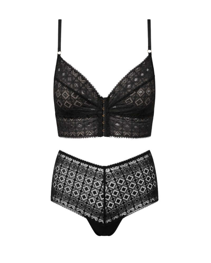 Cosabella Basilica Black Cheeky Bralette Set