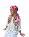Scarf Bar Inspired Flame Ribbon Square Scarf with Invisible Grip