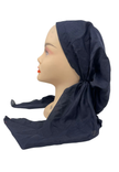 Lizi Headwear IBC-BX-2515 Navy Solid Adjustable Pre-Tied Bandanna with Velvet Grip Myselflingerie.com