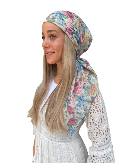 Scarf Bar English Garden Square Scarf with Velvet Grip Myselflingerie.com