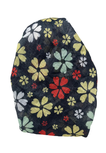 It's Younique OB-FLOR-MU Multicolor Floral Pre-Tied Open Back Bandanna with Velvet Grip Myselflingerie.com