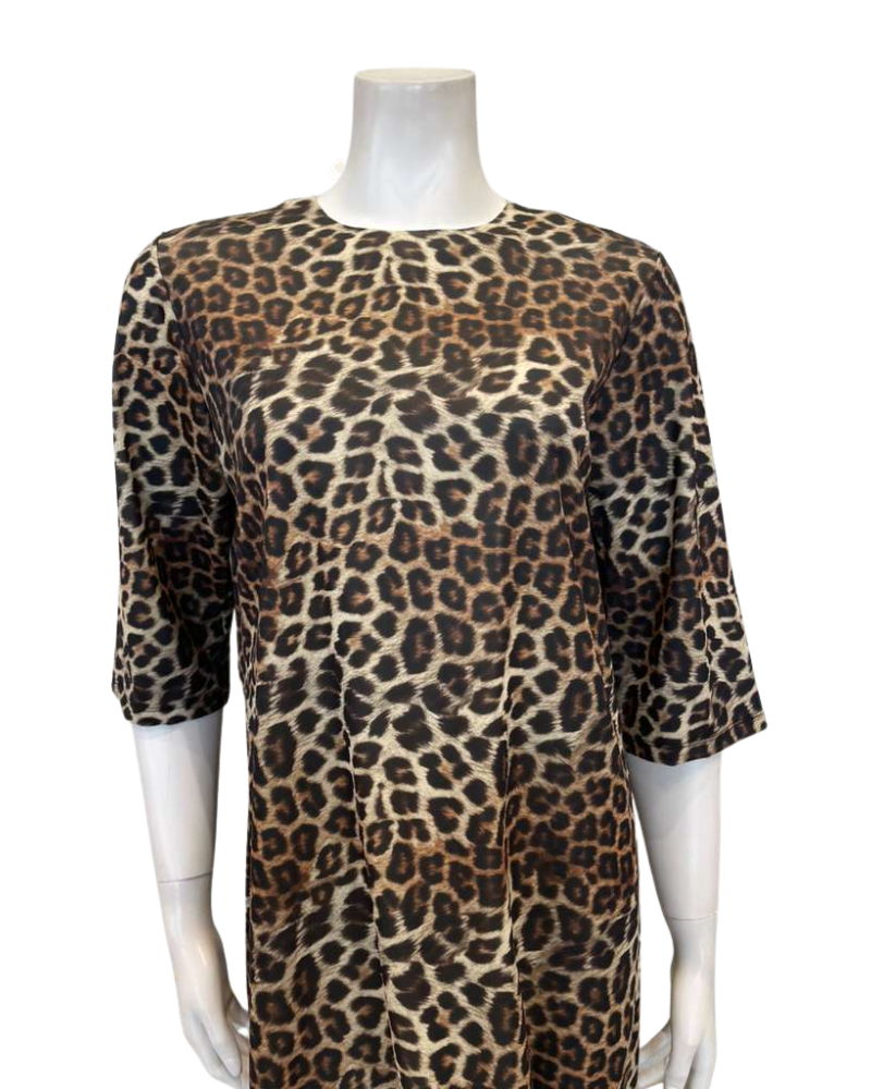 Jackie O' Leopard Print Swim Cover Up Dress Myselflingerie.com