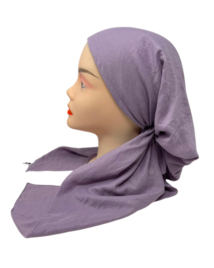Tal New York Solid Lavender Soft Pre-Tied Bandanna with Velvet Grip
