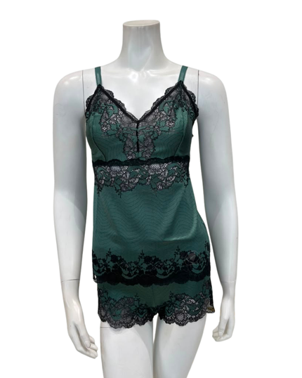 Wacoal Silver Pine/Black Modern Affair Cami & Boyshort Set