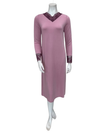 Oh! Zuza Lilac Swirl Design Modest V Neck Modal Nightshirt