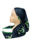 It's Younique OB-CC-GN Green Designer Inspired Metallic Pre-Tied Open Back Bandanna with Velvet Grip Myselflingerie.com