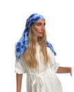 Scarf Bar Azure Bloom Square Scarf with Invisible Grip Myselflingerie.com