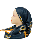 It's Younique OB-CC-YE Yellow Designer Inspired Metallic Pre-Tied Open Back Bandanna with Velvet Grip Myselflingerie.com