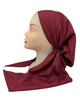 Lizi Headwear Solid Burgundy Adjustable Pre-Tied Bandanna with Velvet Grip