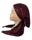 Triple Up Burgundy Velvet Lined Pre-Tied Bandanna