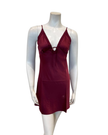 Rya Collection Dark Cherry Calypso Chemise & Wrap Set