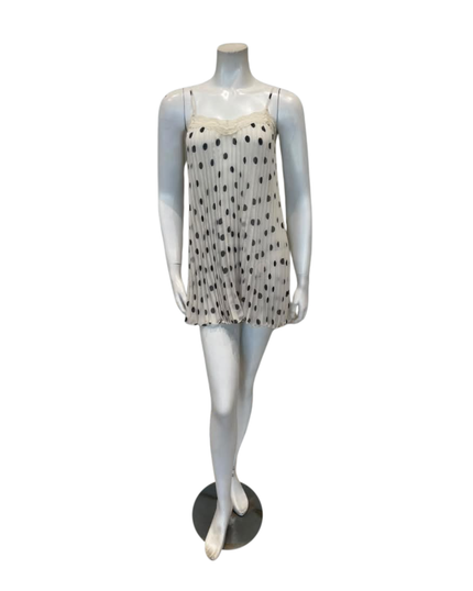 Rya Collection Polka Dot Or Chiffon Accordion Pleated Chemise
