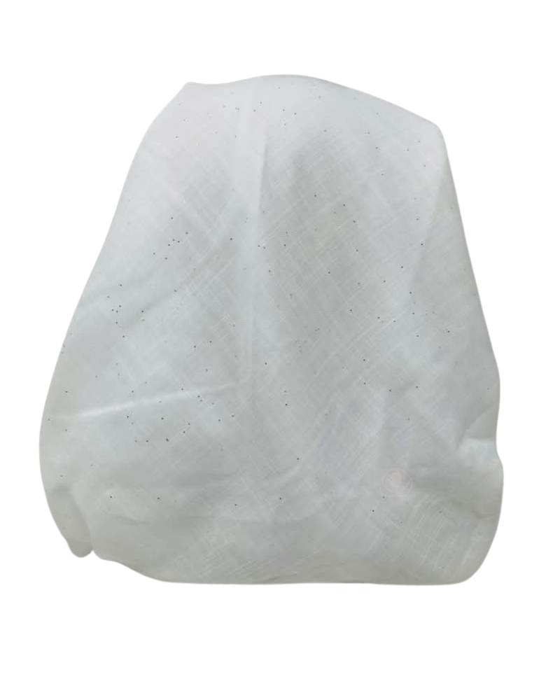 Cherie White/Gold Lined Adjustable Pre-Tied Open Back Bandanna