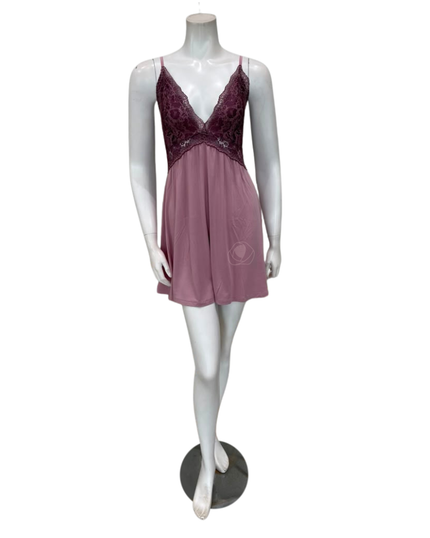 Oh! Zuza Lilac Lace Modal Chemise