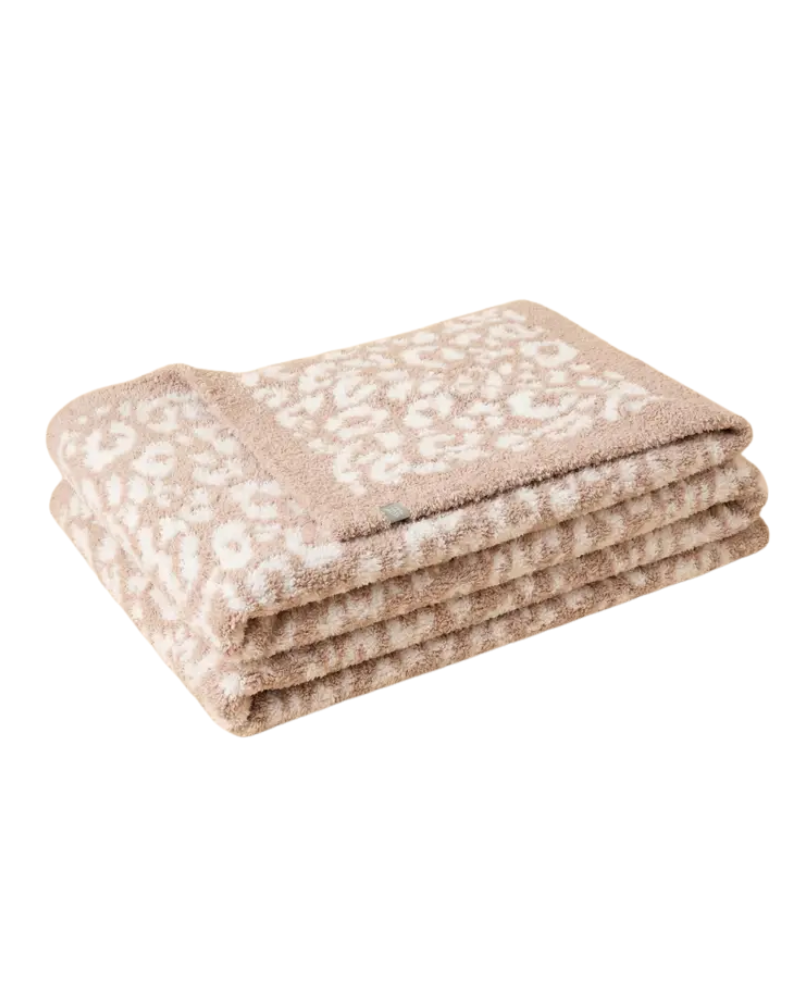 Softies Wild Almond Soft Plush Leopard Throw