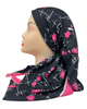 It's Younique OB-FL-PNK Pink/White Flowers Pre-Tied Open Back Bandanna with Velvet Grip
