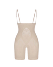 Custom Maid Beige Super High Waisted Shaping Girdle with Removable Suspenders