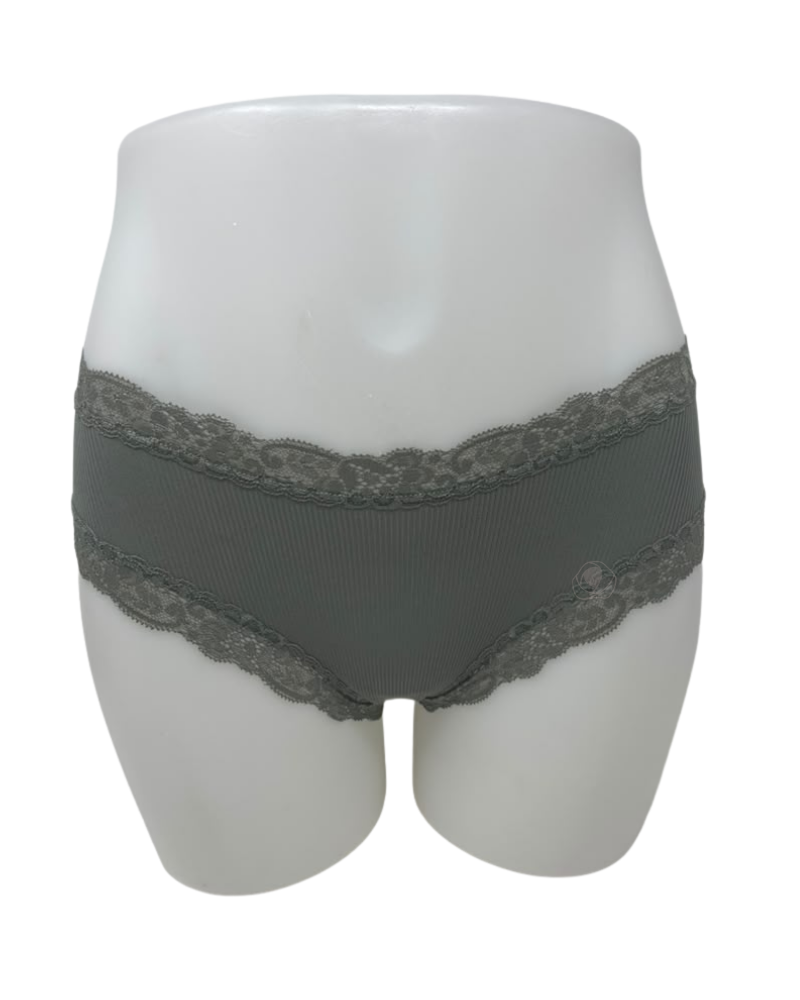 Fleur't Thyme Rib Iconic Modal Lace Trim Boyshort