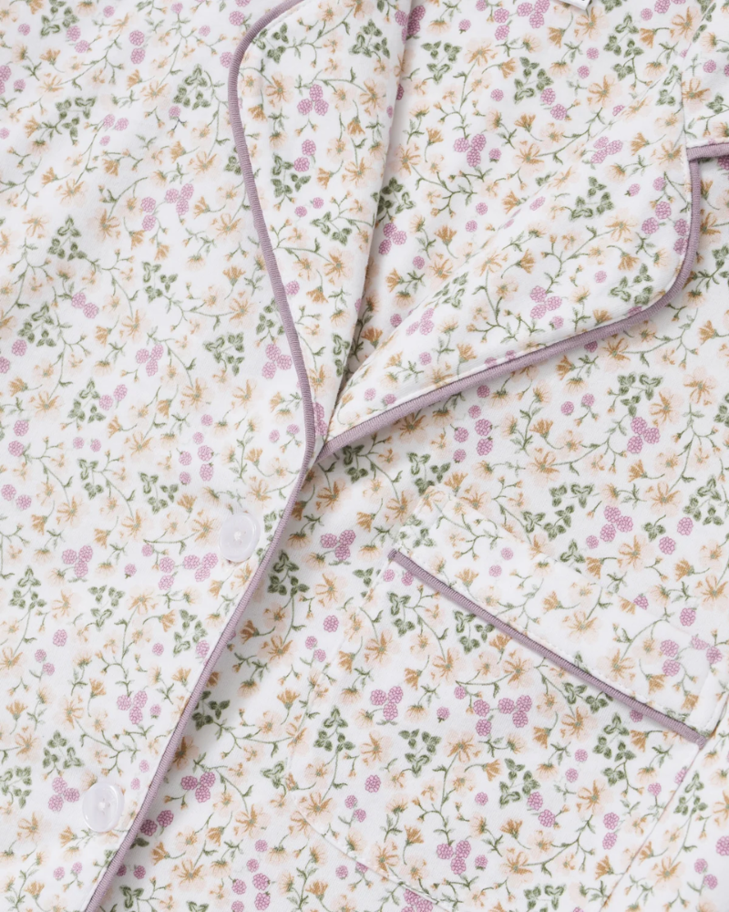 Petite Plume Meadow Bloom Pima Cotton Short Sleeved Short Pants Pajamas Set