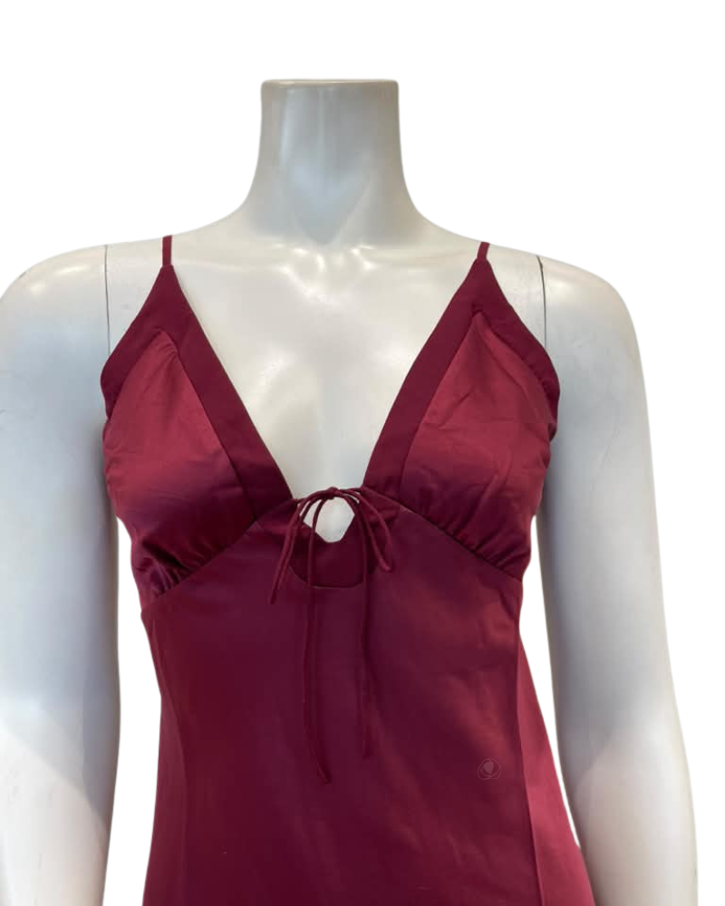 Rya Collection Dark Cherry Calypso Chemise & Wrap Set