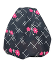 It's Younique Pink/White Flowers Pre-Tied Open Back Bandanna with Velvet Grip