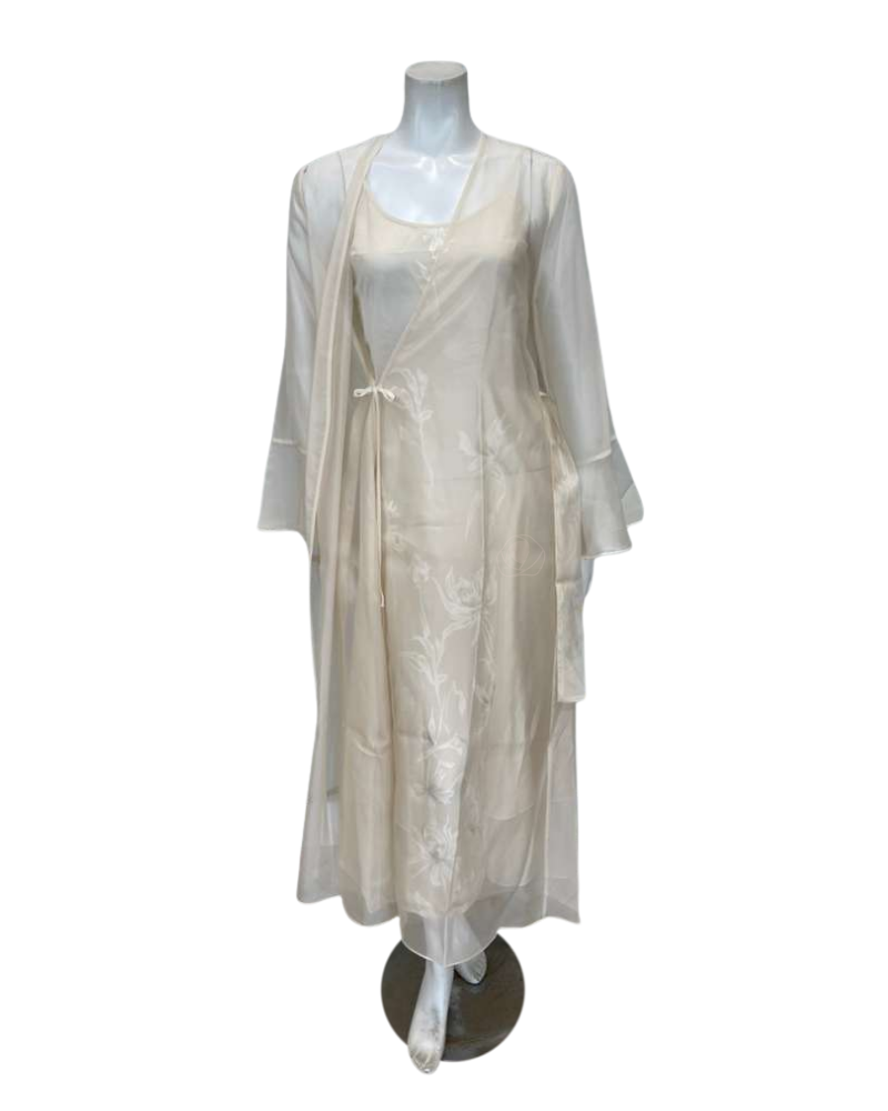 Rya Collection Pearl Voltaire Gown & Robe Set