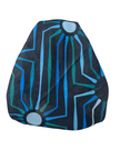 It's Younique Blue/Green Spider Flower Pre-Tied Open Back Bandanna with Velvet Grip