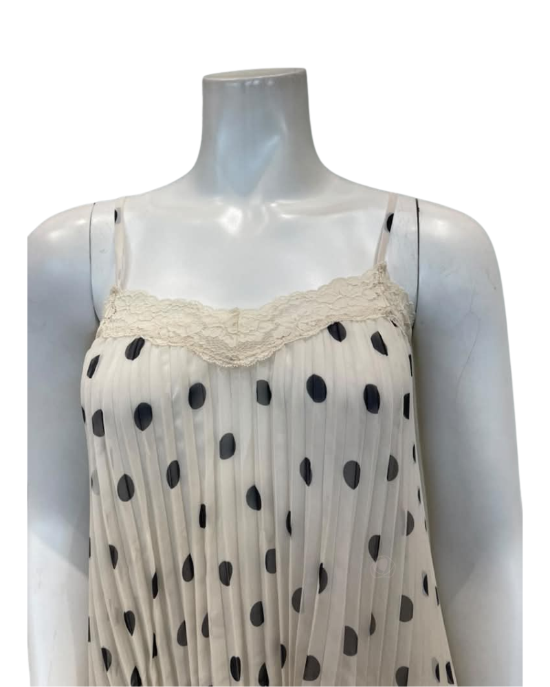 Rya Collection Polka Dot Or Chiffon Accordion Pleated Chemise