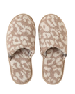 Softies Wild Almond Leopard Print Plush Slippers