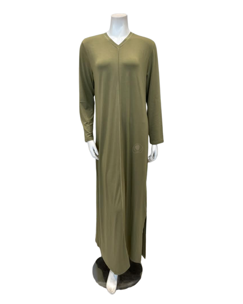 Verdiani 8617J145 Olive V Stitch Pull On Modal Nightgown
