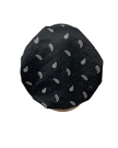 Triple Up Black/Beige Paisley Unlined Pre-Tied Bandanna