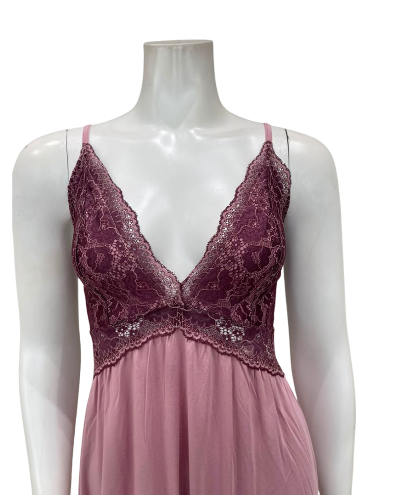 Oh! Zuza Lilac Lace Modal Chemise