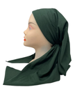 It's Younique Solid Hunter Green Favorite Fabric Pre-Tied Open Back Bandanna with Velvet Grip
